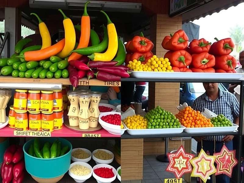 Regional Localization in Hot Pepper Blitz Regional variations of Hot Pepper Blitz showing North Indian and South Indian market stalls